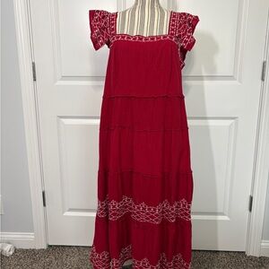 Knox Rose women’s Kids Dress with White Embroidery